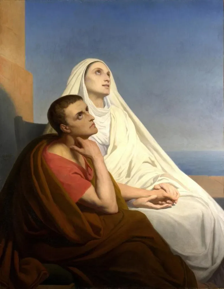 Gemälde Heilige Augustin und Monika - Ary Scheffer | Kunstdruck