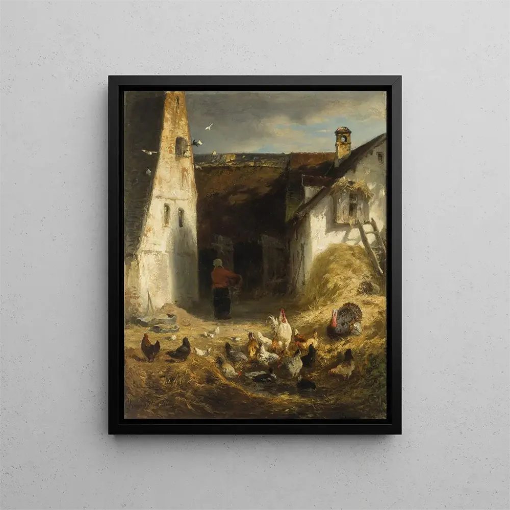 Gemälde Hühnermast der Region Dachau - Albert Kappis | Kunstdruck
