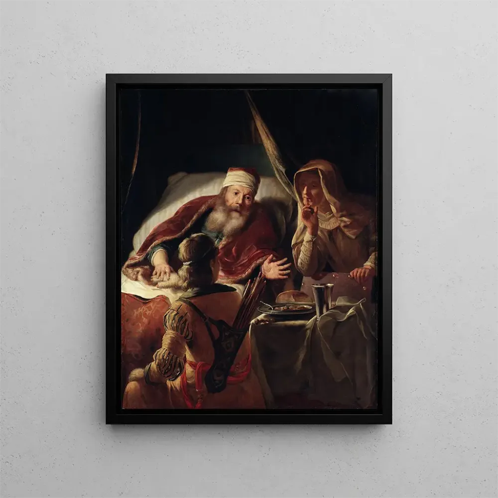 Gemälde Isaac bénissant Jacob - Abraham van Dijck | Kunstdruck