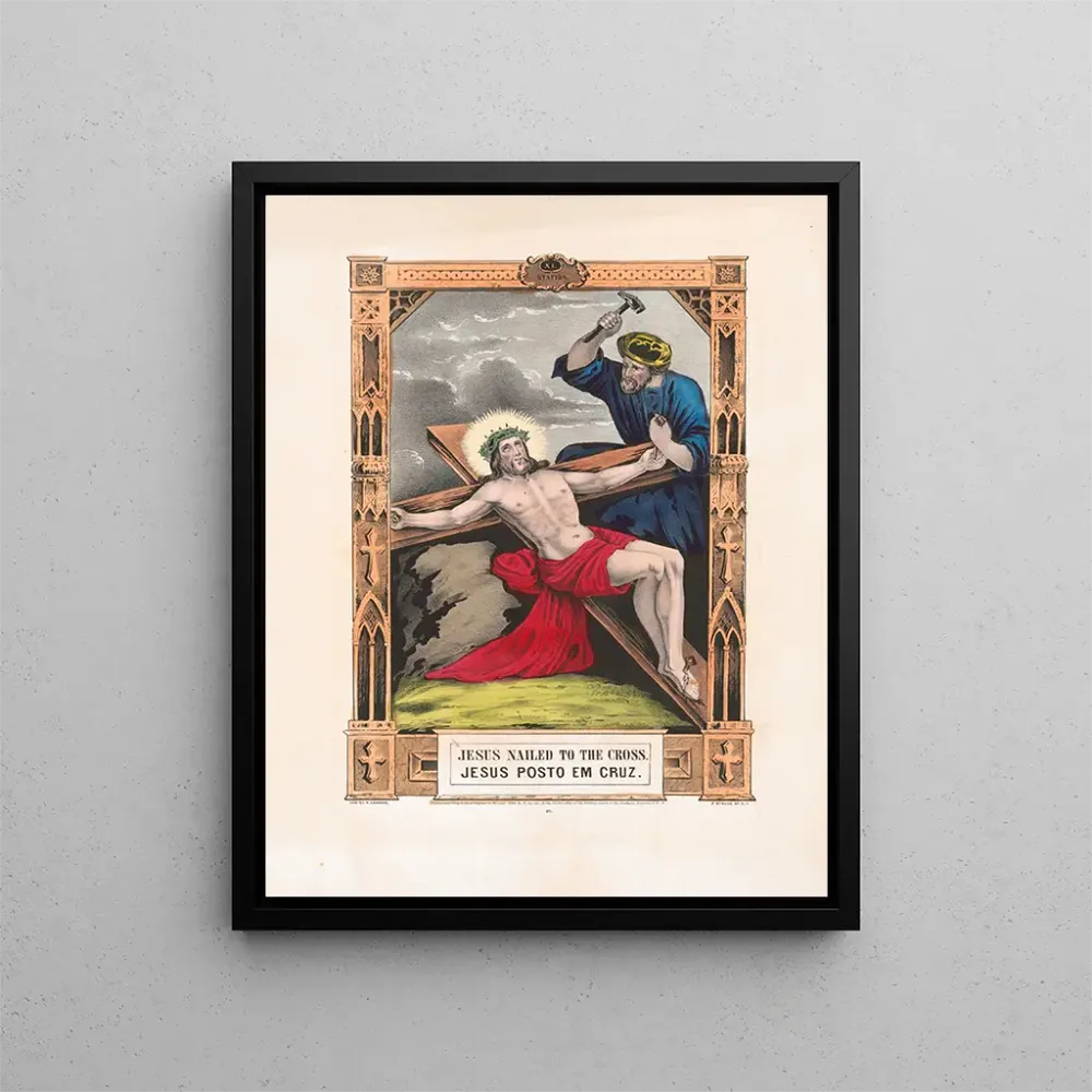 Gemälde Jesus am Kreuz genagelt - Currier & Ives | Kunstdruck