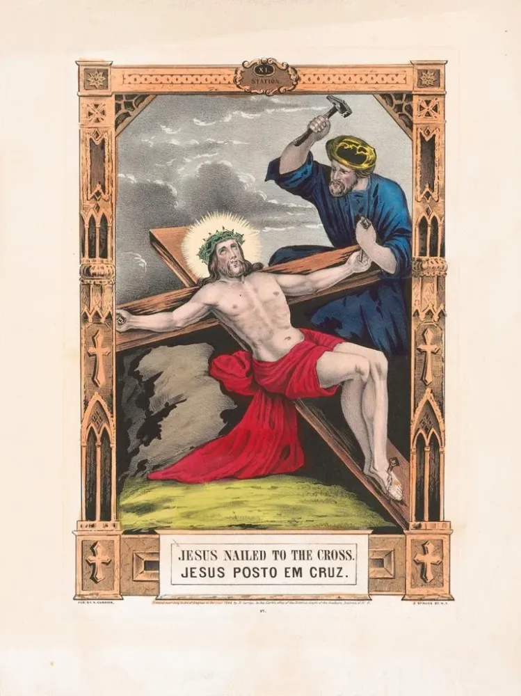 Gemälde Jesus am Kreuz genagelt - Currier & Ives | Kunstdruck