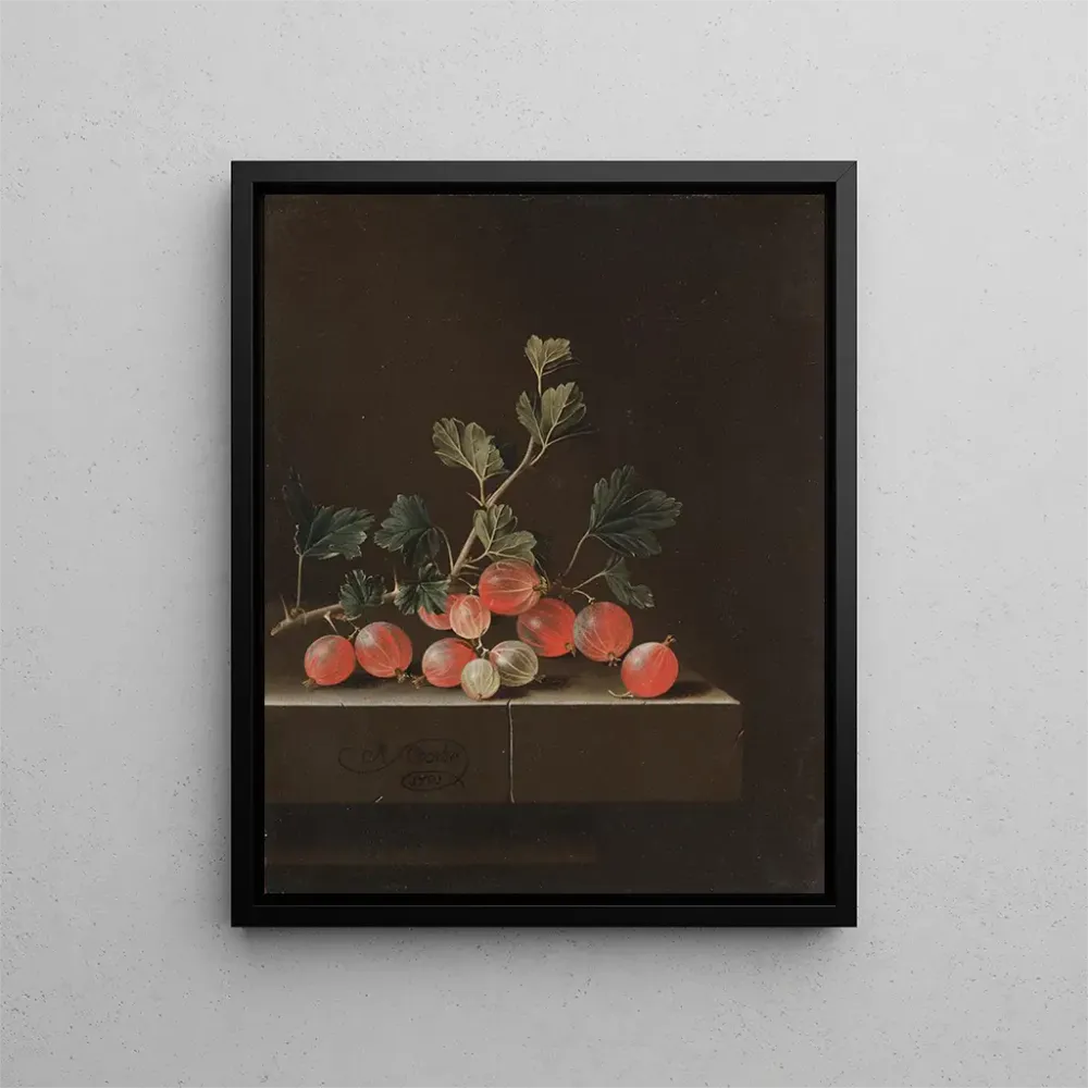 Gemälde Johannisbeeren auf einem Tisch - Adriaen Coorte | Kunstdruck