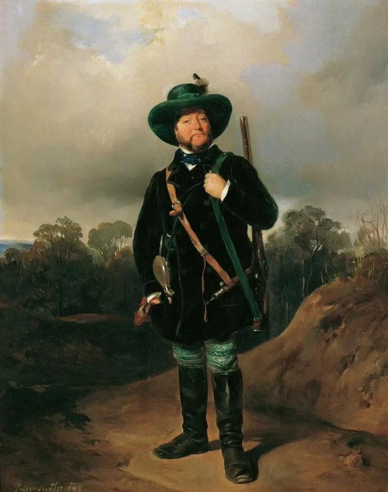 Gemälde Josef Strommer der Rolle eines Jägers - August von Pettenkofen | Kunstdruck