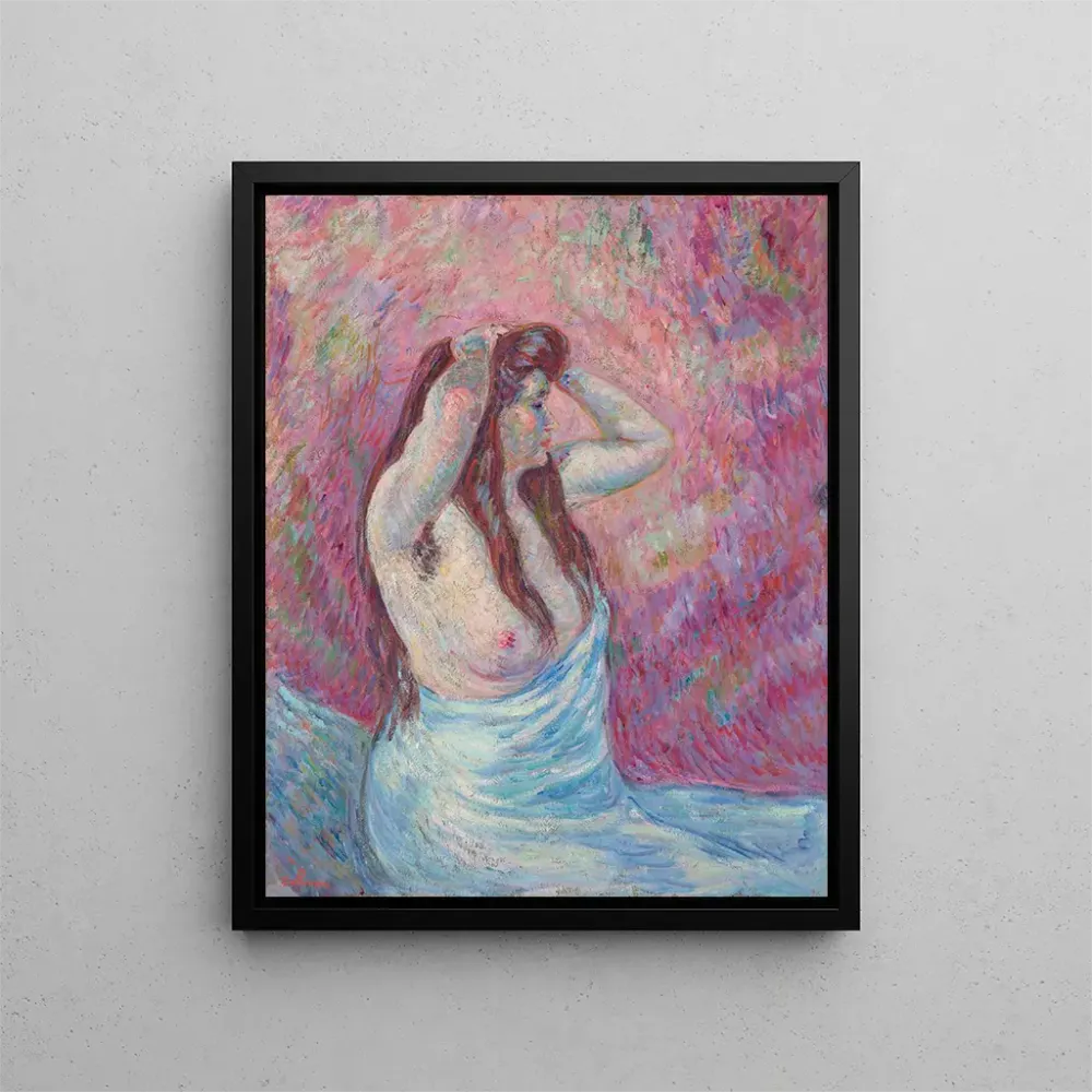 Gemälde Junge nackte Frau mit Tuch - Armand Guillaumin | Kunstdruck