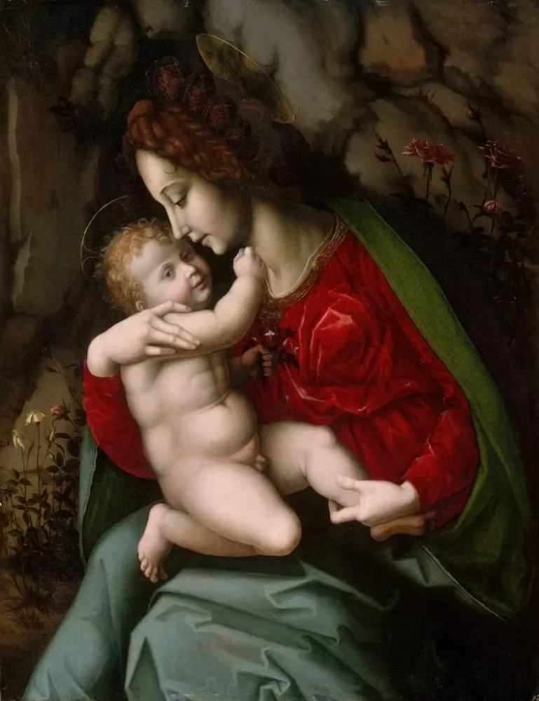 Gemälde Jungfrau mit Kind - Bacchiacca | Kunstdruck