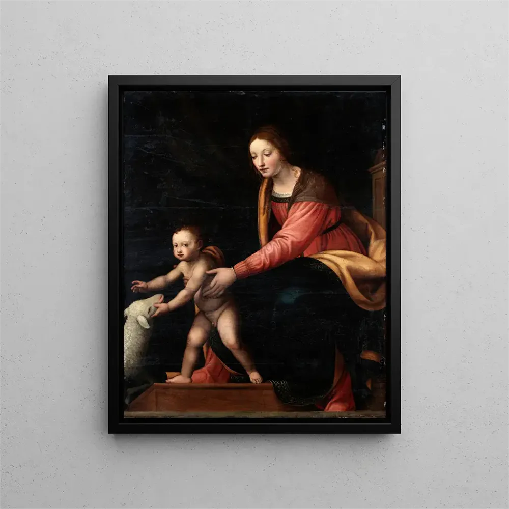 Gemälde Jungfrau mit Kind - Bernardino Luini | Kunstdruck