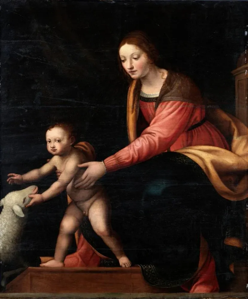 Gemälde Jungfrau mit Kind - Bernardino Luini | Kunstdruck