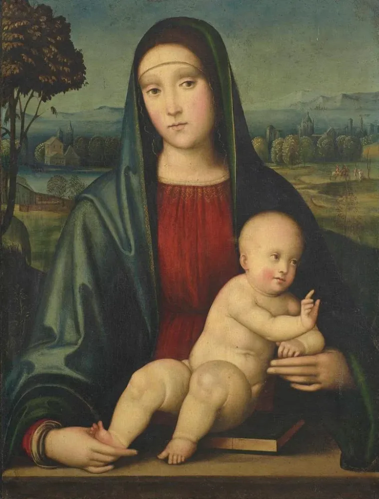 Gemälde Jungfrau mit Kind - Francesco Francia | Kunstdruck