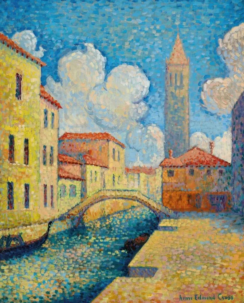 Gemälde Kanal Venedig, Campo San Barnaba - Henri - Edmond Cross | Kunstdruck