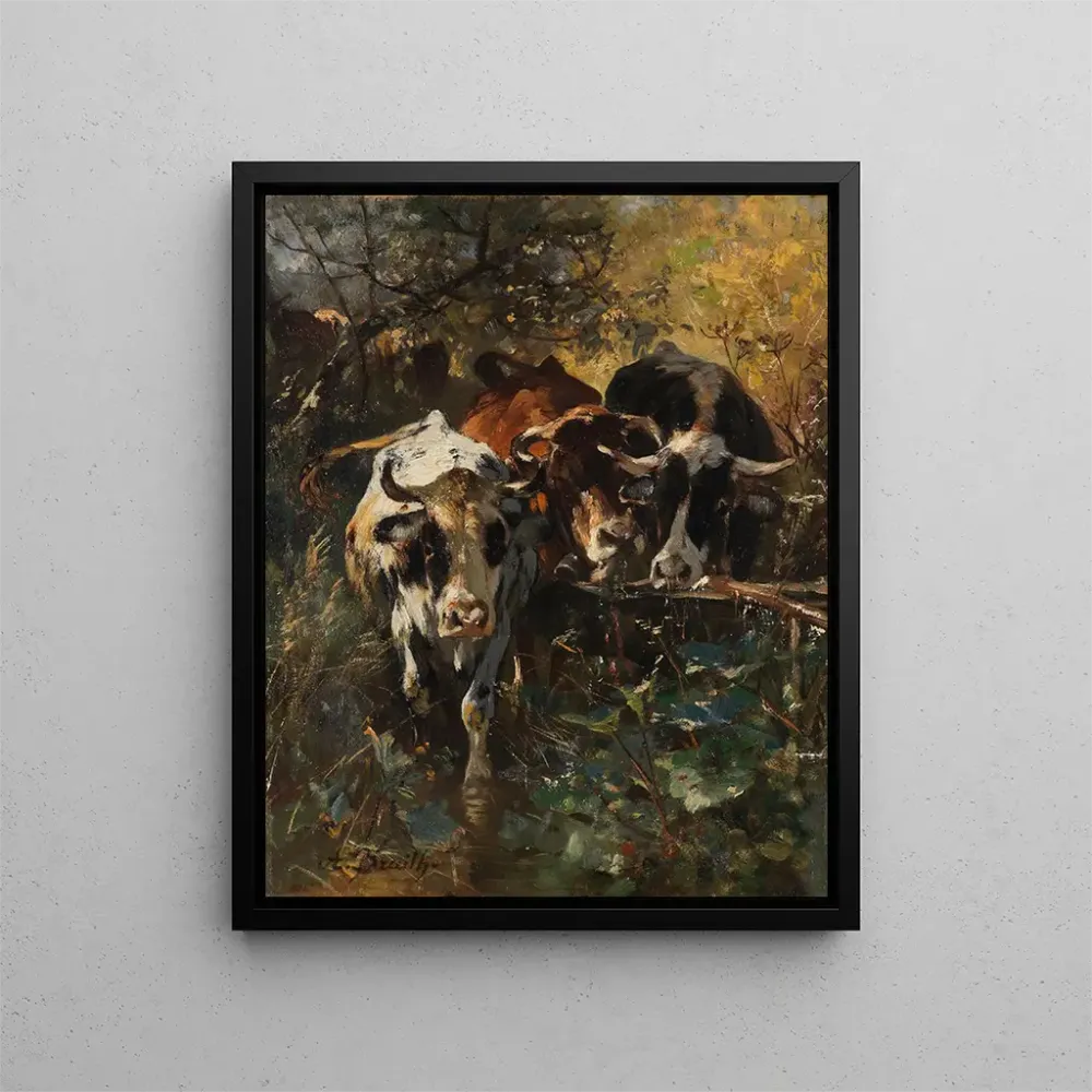 Gemälde Khe im Waldweide - Anton Braith | Kunstdruck
