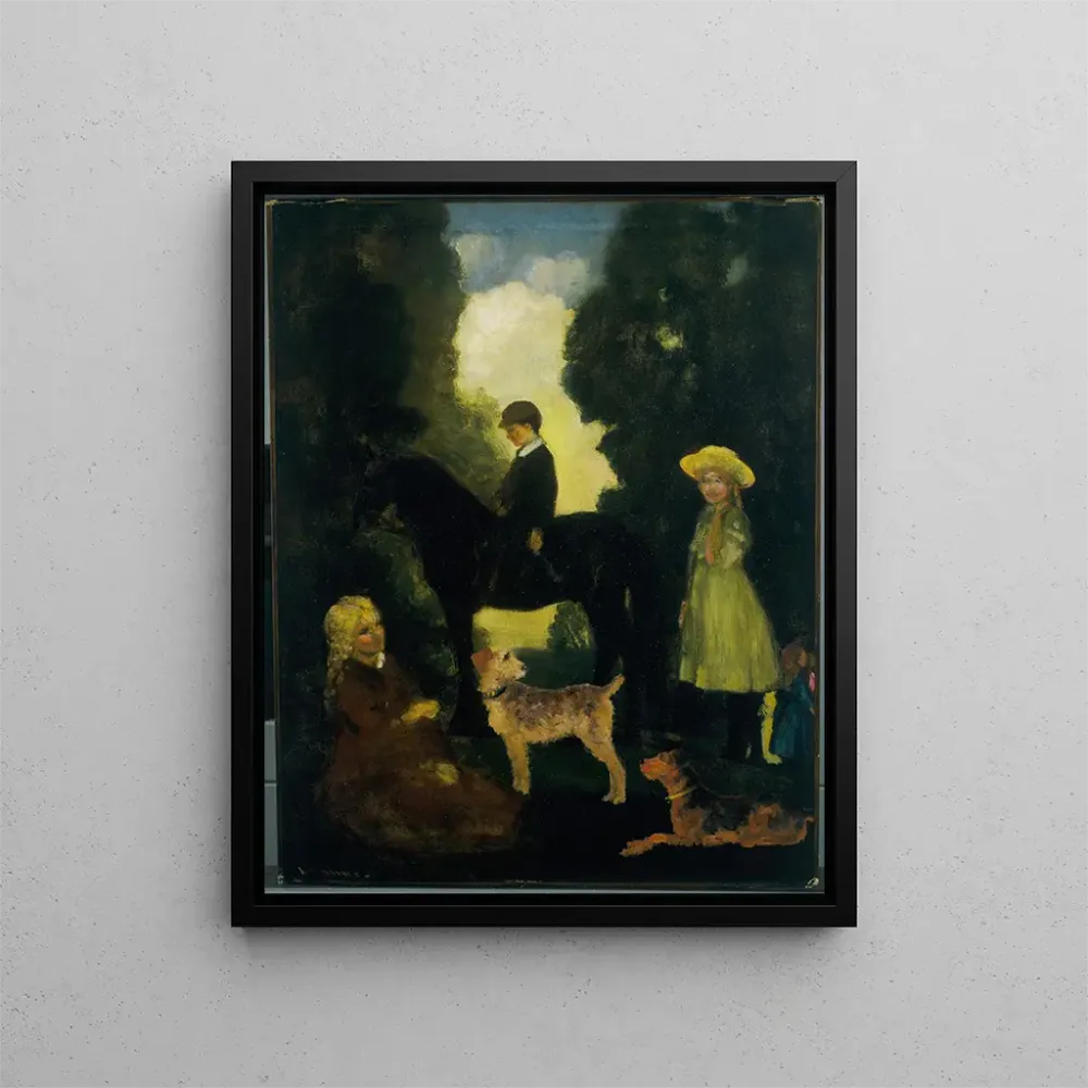 Gemälde Kinder, Hunde und Pony - Arthur Bowen Davies | Kunstdruck