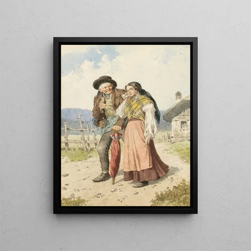 Gemälde Kirchgang - Alois Greil | Kunstdruck