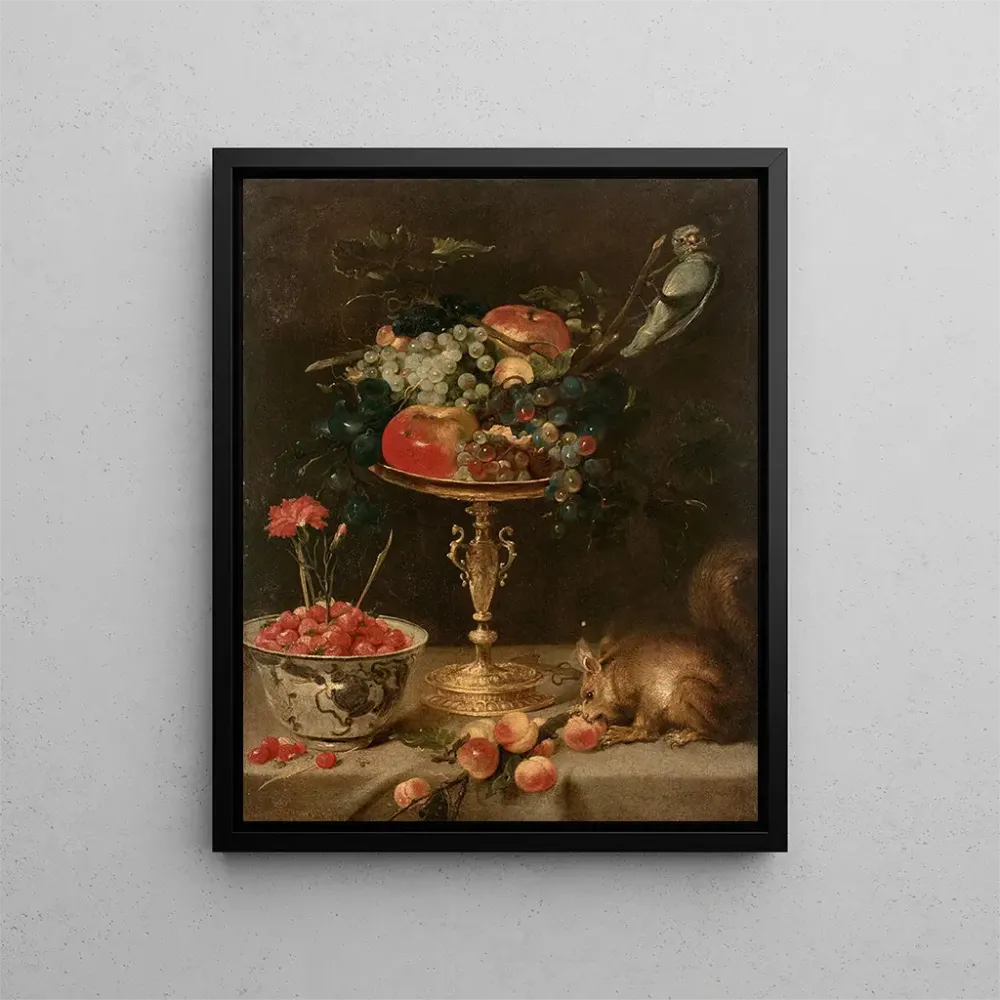 Gemälde Komposition die Tasse und das Eichhörnchen - Frans Snyders | Kunstdruck