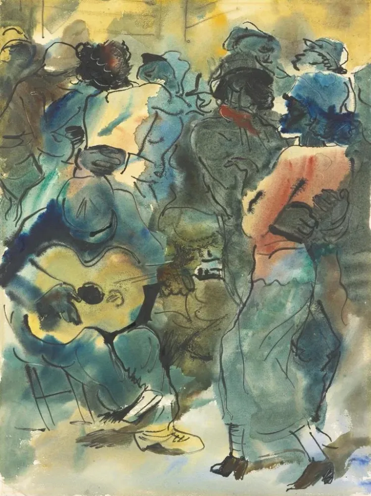 Gemälde Konzert am Abend - Alexandre Iacovleff | Kunstdruck