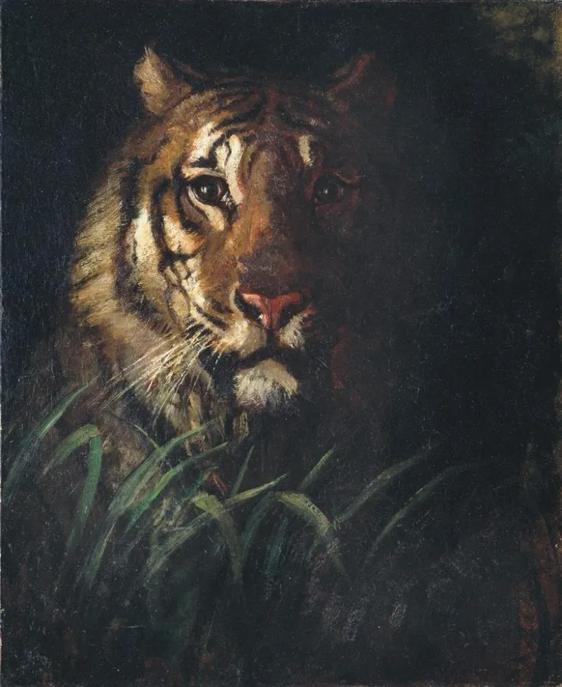 Gemälde Kopf des Tigers - Abbott Handerson Thayer | Kunstdruck