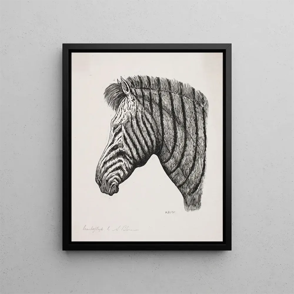 Gemälde Kopf des Zebras - Alexander Blom | Kunstdruck