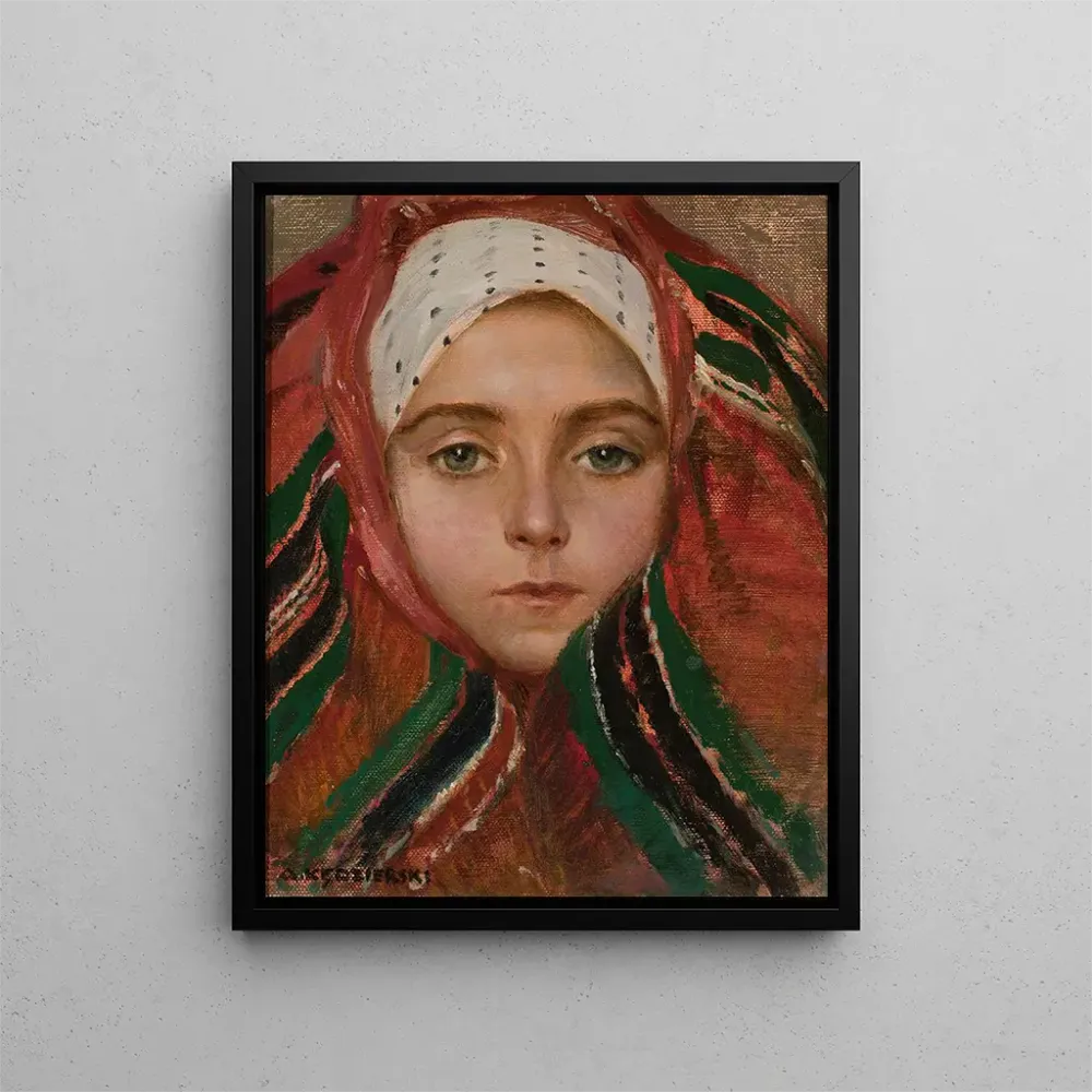 Gemälde Kopf einer jungen Frau von Owicz - Apoloniusz Kędzierski | Kunstdruck