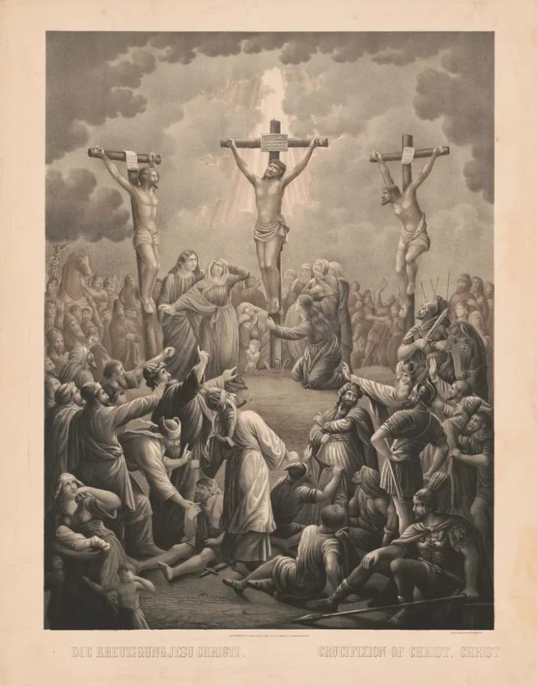 Gemälde Kreuzigung Christi - Beck Pauli Lith | Kunstdruck