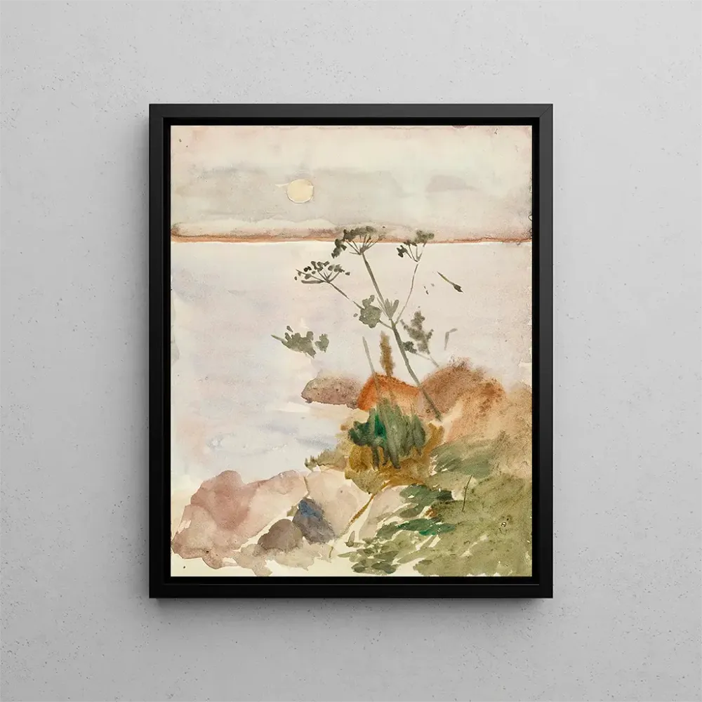 Gemälde Küstenlandschaft bei Mondschein - Albert Edelfelt | Kunstdruck
