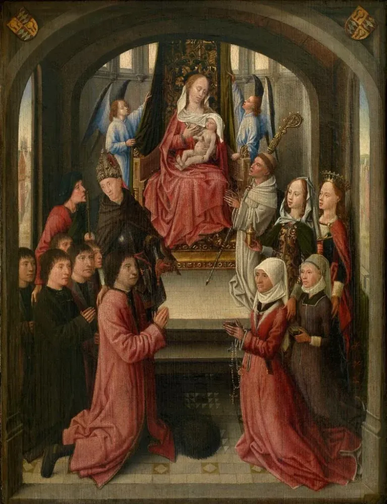 Gemälde Lactatio de Saint Bernard de Clairvaux avec donneurs - Anonyme | Kunstdruck