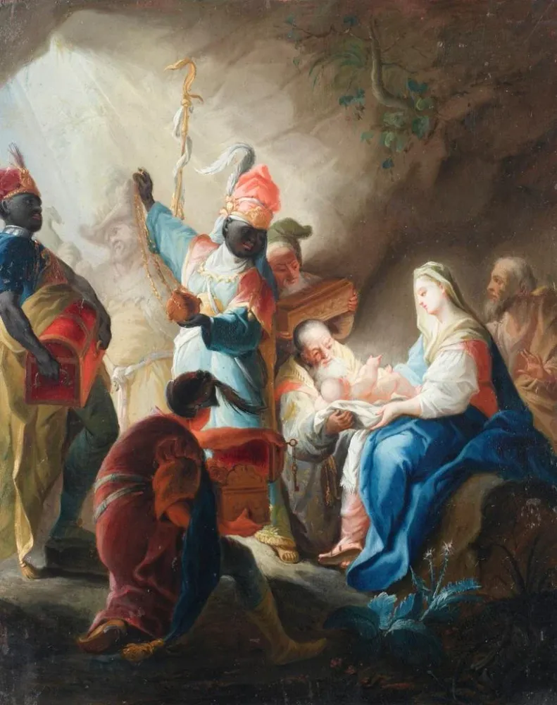 Gemälde L'Adoration des Mages - Nach Johanna Evangelista Holzer | Kunstdruck