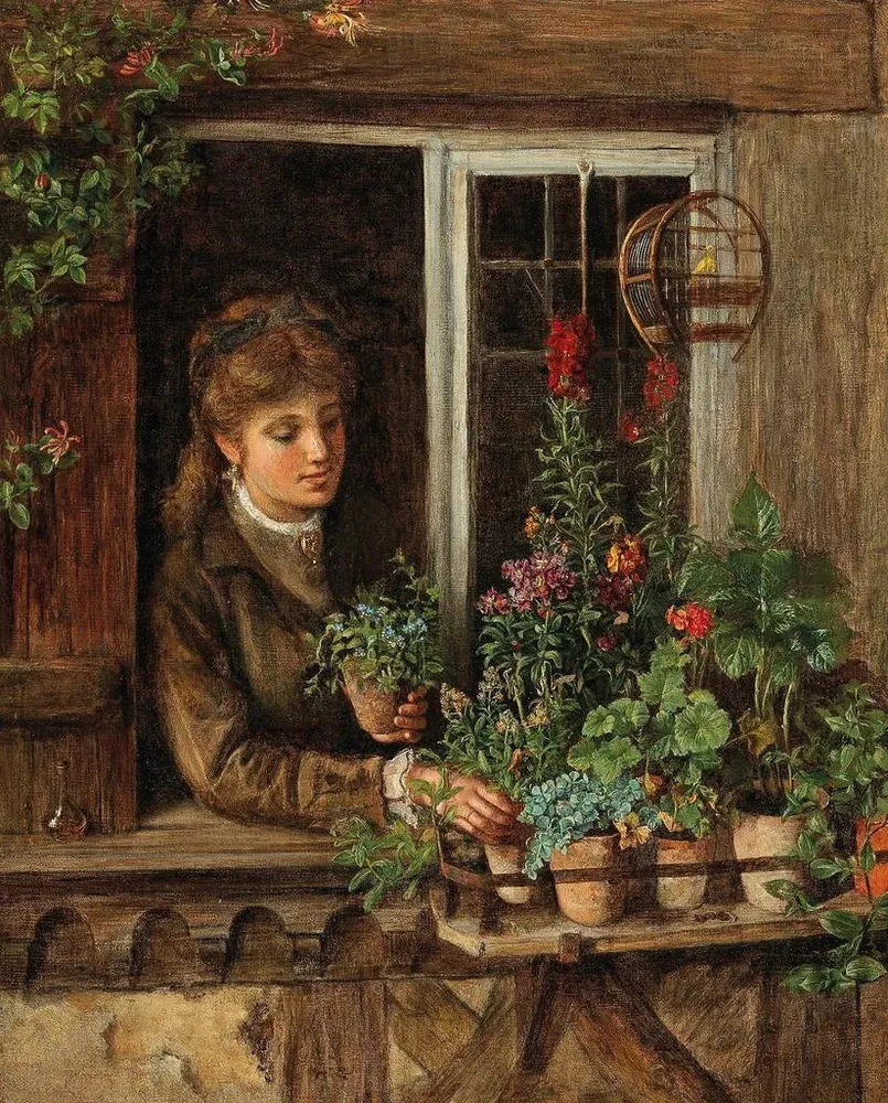 Gemälde L'amant des fleurs - Anonyme | Kunstdruck