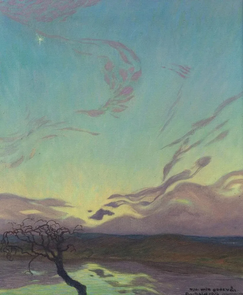 Gemälde Landschaft bei Dämmerung - Alfred Proessdorf | Kunstdruck