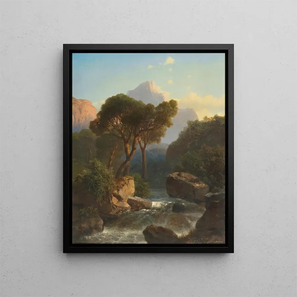 Gemälde Landschaft der Berge im Süden - Albert Zimmermann
