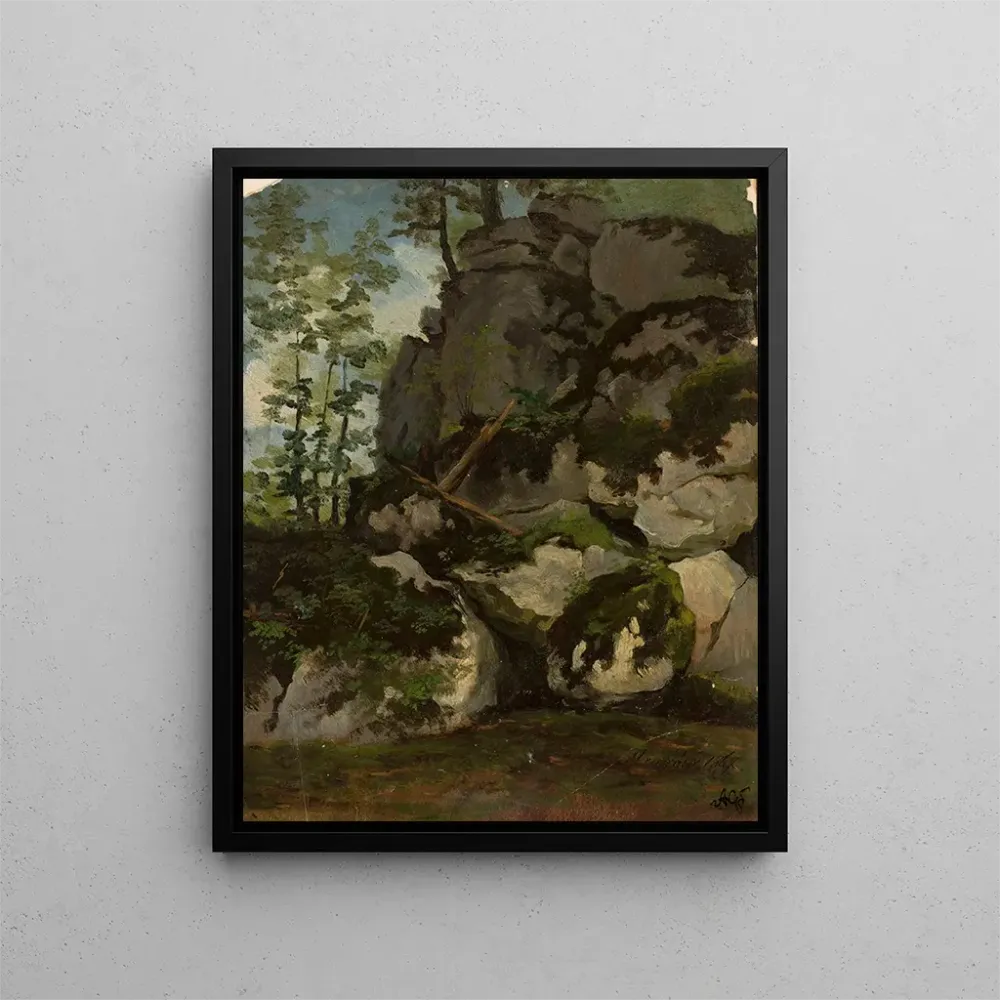 Gemälde Landschaft mit Felsen aus der Umgebung von Mzurw - Adrian Głębocki | Kunstdruck