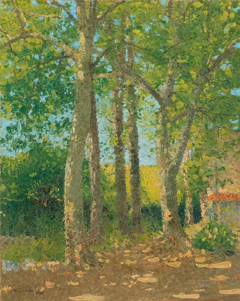 Gemälde Landschaft mit großen Bäumen - Achille Laugé | Kunstdruck