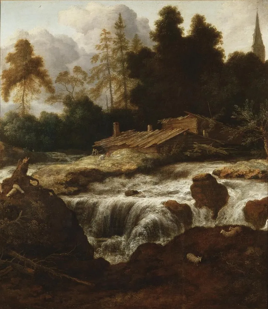 Gemälde Landschaft mit Wasserfall - Allaert van Everdingen | Kunstdruck