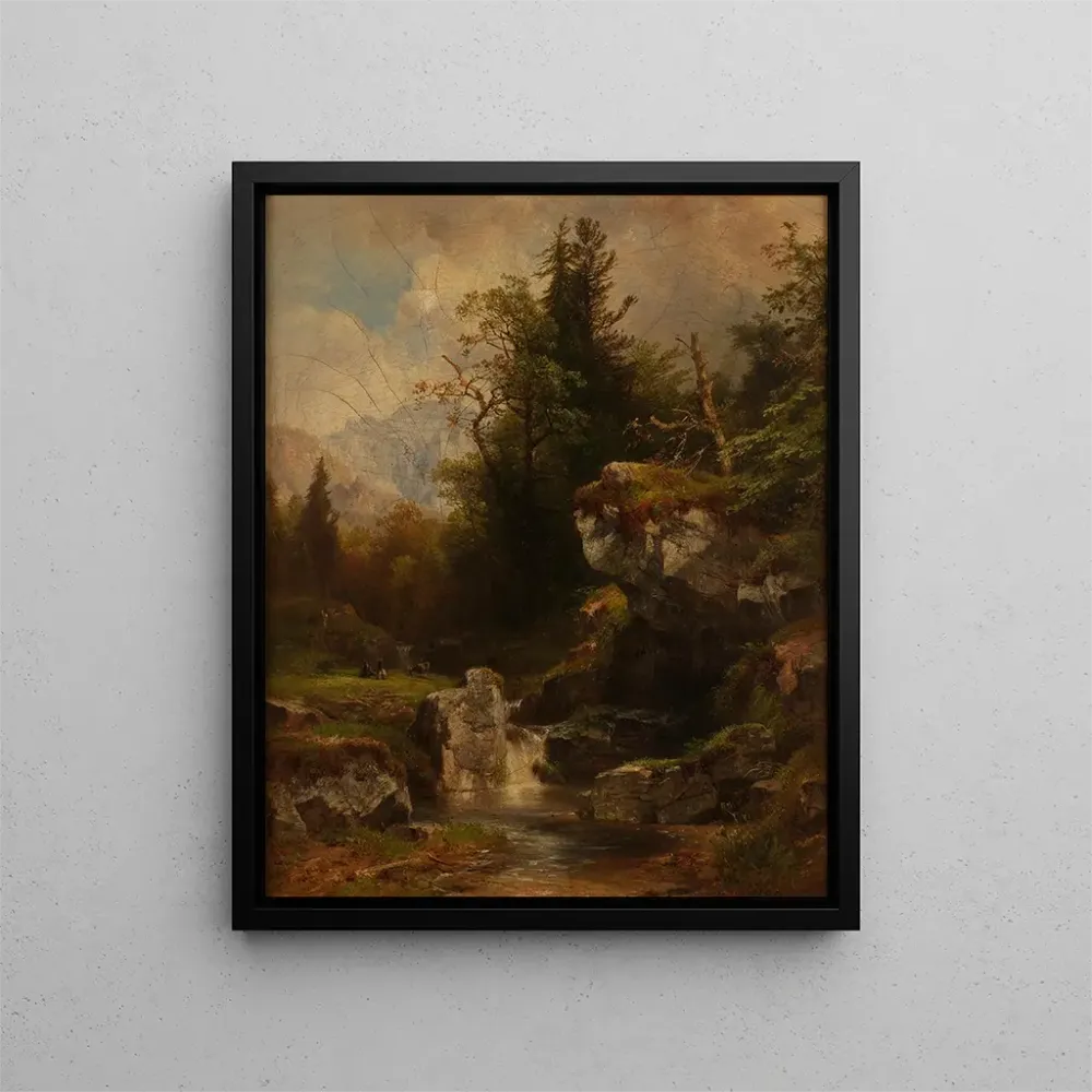 Gemälde Landschaft im Salzkammergut - Anton Hansch | Kunstdruck