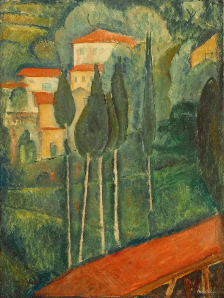Gemälde Landschaft im Süden - Amedeo Modigliani | Kunstdruck