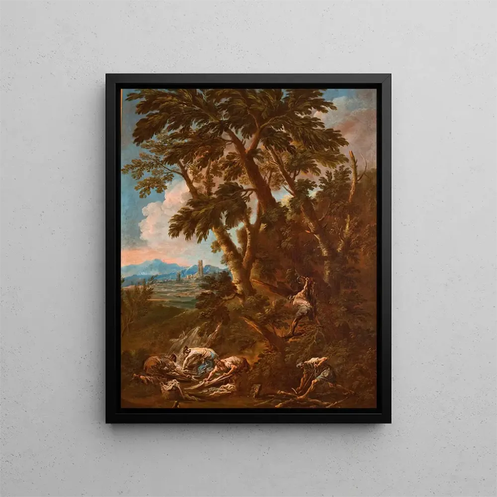 Gemälde Lavandières und Holzfäller - Alessandro Magnasco | Kunstdruck