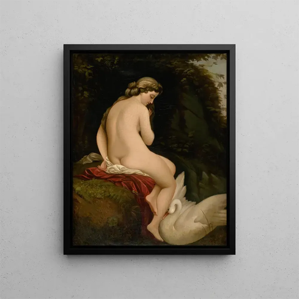 Gemälde Léda und der Schwan - Alexander Nyulassy | Kunstdruck