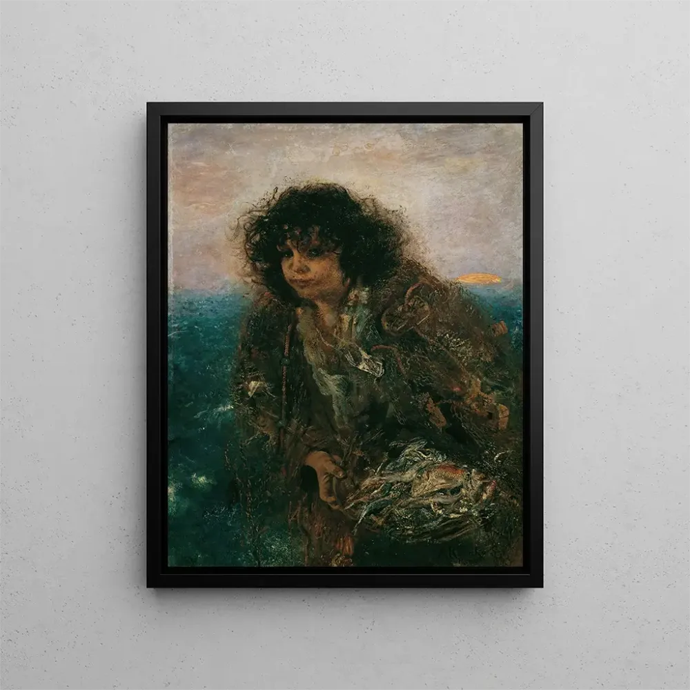 Gemälde L'enfant du pêcheur italien - Anton Romako | Kunstdruck