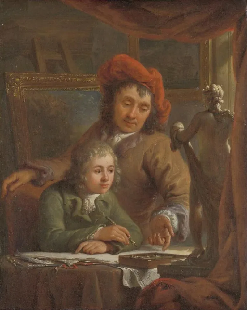 Gemälde La leçon de dessin - Abraham van Strij | Kunstdruck