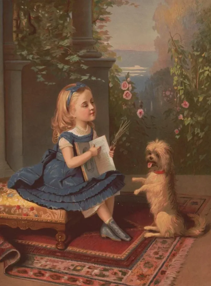 Gemälde Leçon de lecture - Testu Massin | Kunstdruck