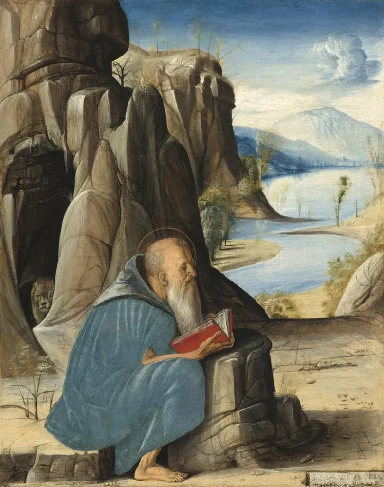 Gemälde Lesung des heiligen Hieronymus - Alvise Vivarini | Kunstdruck