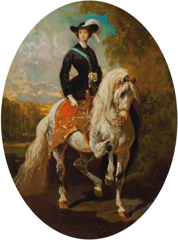 Gemälde L'impératrice Eugénie - Alfred de Dreux | Kunstdruck