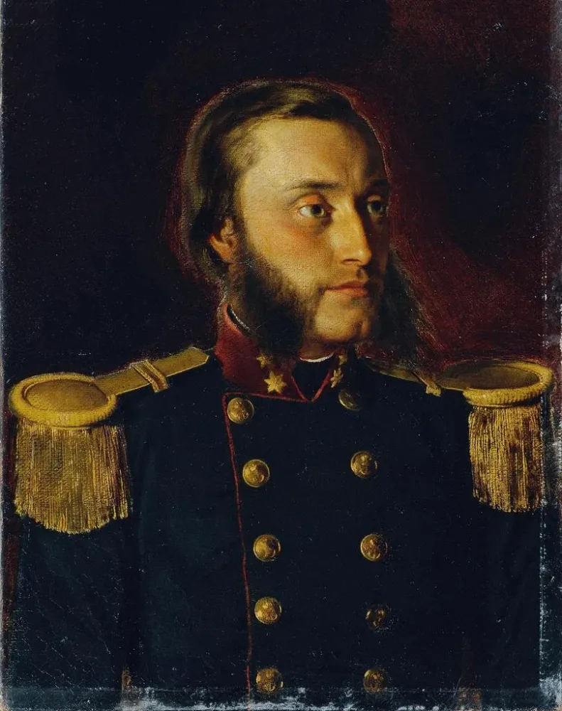 Gemälde L'ingénieur naval Josef von Romako dans le rôle du premier lieutenant - Anton Romako | Kunstdruck
