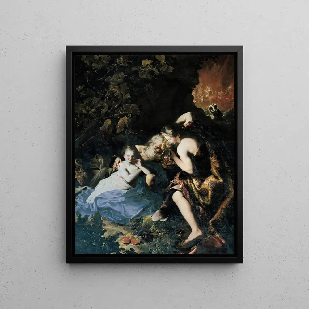 Gemälde Los betrunken von seinen Töchtern - Bartolomeo Guidobono | Kunstdruck