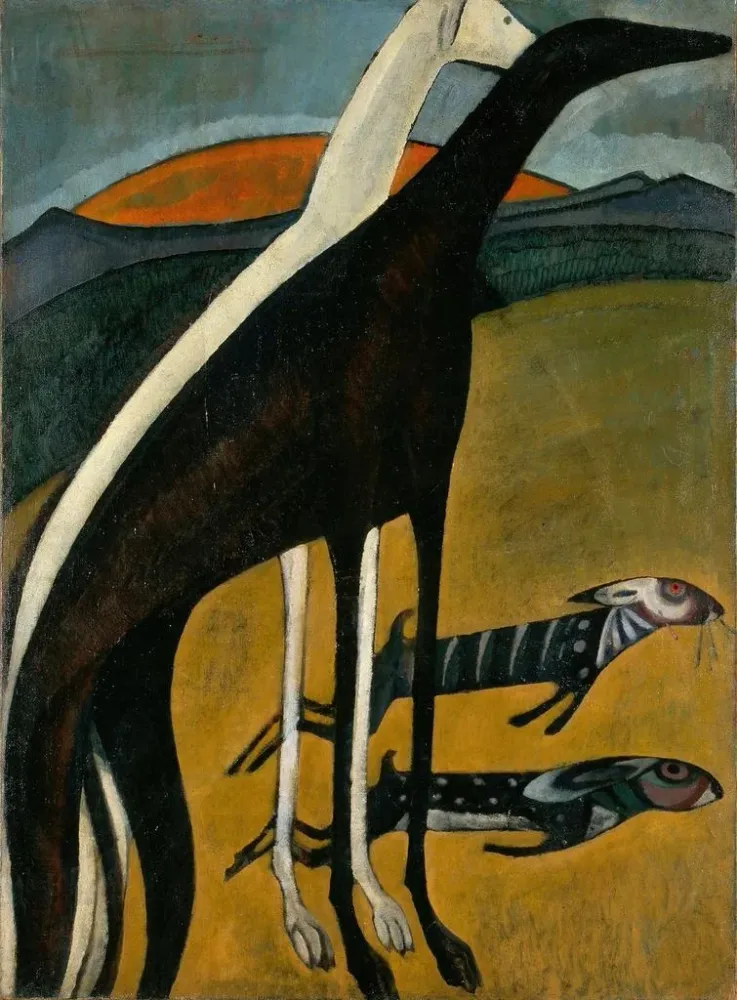 Gemälde Lévriers - Amadeo de Souza-Cardoso | Kunstdruck