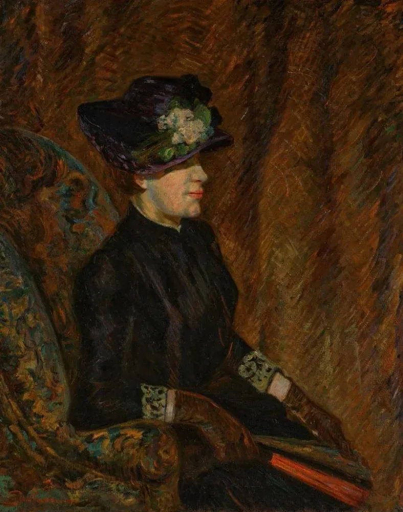 Gemälde Madame Guillaumin mit einem Fächer - Armand Guillaumin | Kunstdruck