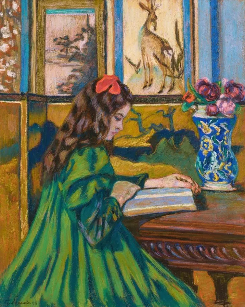 Gemälde Madeleine Guillaumin beim Lesen - Armand Guillaumin | Kunstdruck