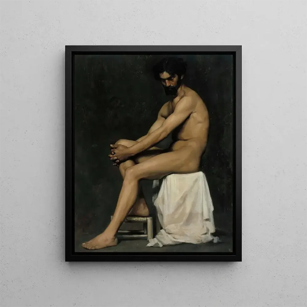 Gemälde Mann sitzend - Albert Edelfelt | Kunstdruck