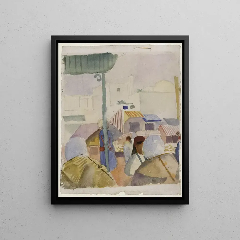 Gemälde Marché de Tunis II - August Macke | Kunstdruck