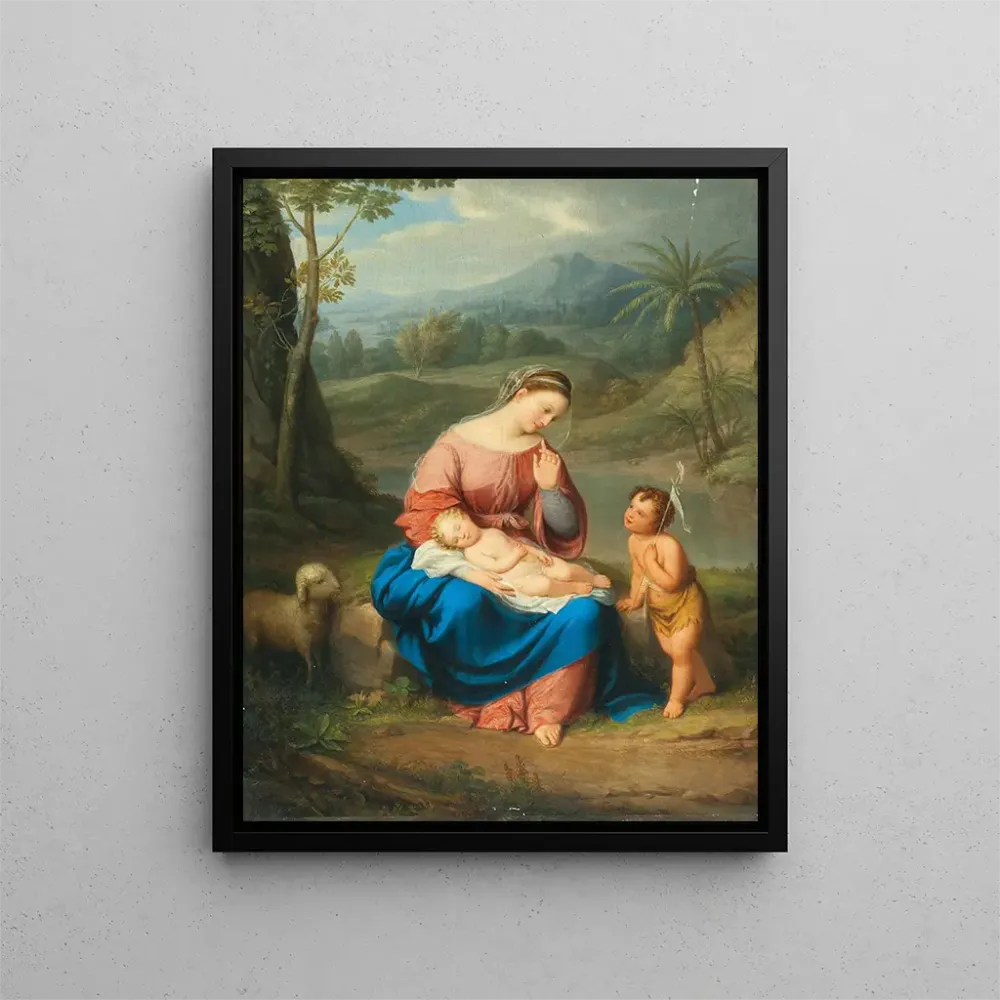 Gemälde Marie mit Jesus und Johannes - Anonym | Kunstdruck