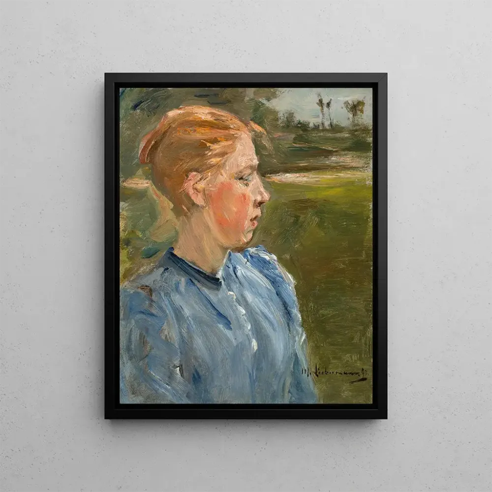 Gemälde Mädchen Blau der Landschaft - Max Liebermann | Kunstdruck