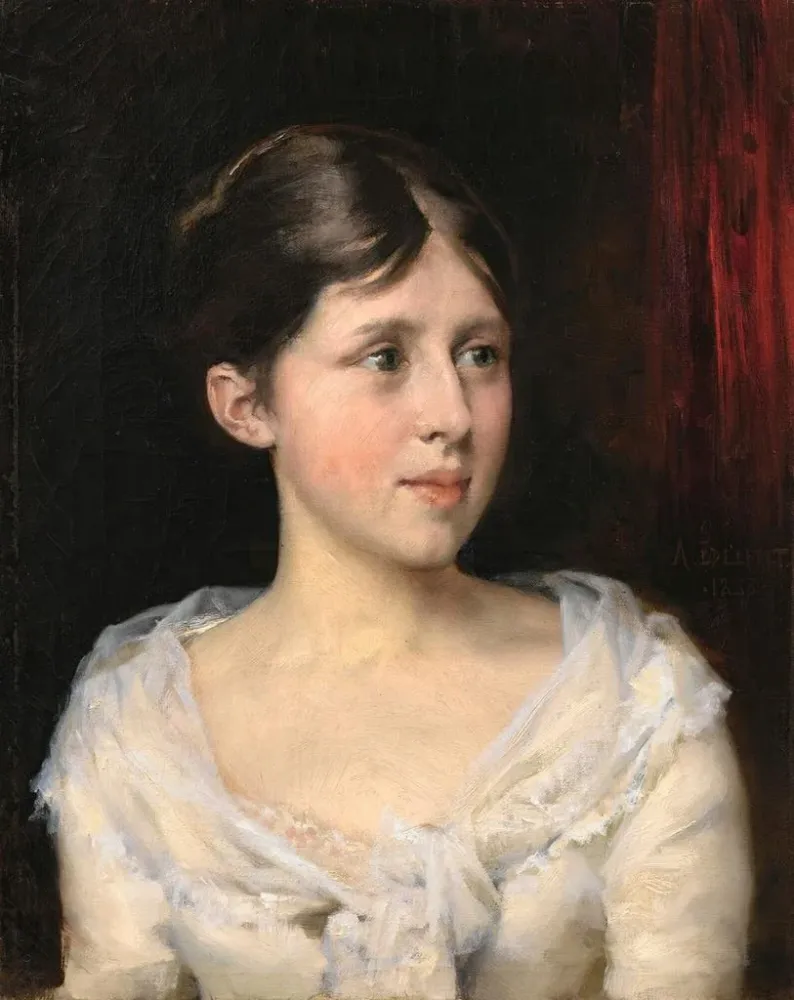 Gemälde Mädchen weißem Kleid - Albert Edelfelt | Kunstdruck